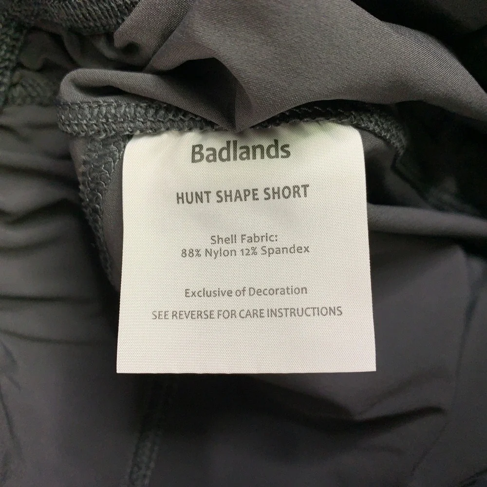 Badlands Hunt Shape Short Mens Medium Charcoal Gray Performance Training Hunting